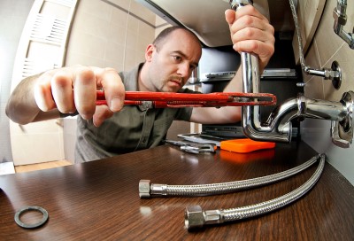 any of our plumbers in Silver Spring can handle drain repairs, like Tim is doing here